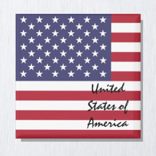 Amerikanische Flagge & USA - Feier-/Sportfans Magnet