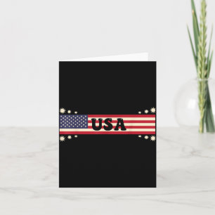 Amerikanische Flagge USA-Flagge Patriotisch 4. Jul Karte