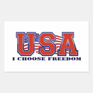Amerikanische Flagge USA Freiheit Patriotisch Rechteckiger Aufkleber