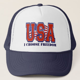 Amerikanische Flagge USA Ich wähle Freiheit Patrio Truckerkappe