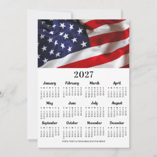 Amerikanische Flagge USA Patriotischer 12-Monats-K Feiertagskarte