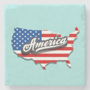 Amerikanische Flagge/USA Stone Untersetzer