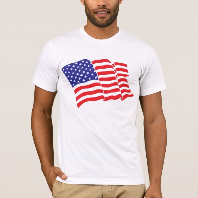 Amerikanische Flagge/USA T-Shirt (Vorderseite)
