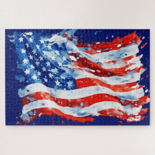 Amerikanische Flagge USA Wasserfarbe 4. Juli