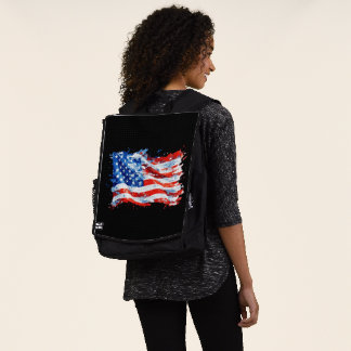 Amerikanische Flagge USA Wasserfarbe 4. Juli Rucksack