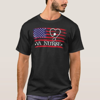 Amerikanische Flagge Va Krankenschwester Patriotis T-Shirt