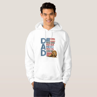 Amerikanische Flagge Vater Löwe Patriotisch Hoodie