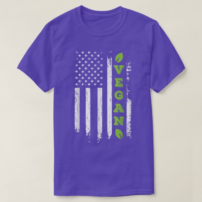 Amerikanische Flagge Vegan von Veggies Funny Veget T-Shirt (Design vorne)