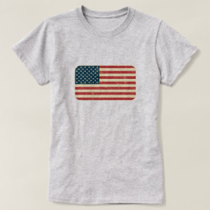 Amerikanische Flagge verblaßte T-Shirt