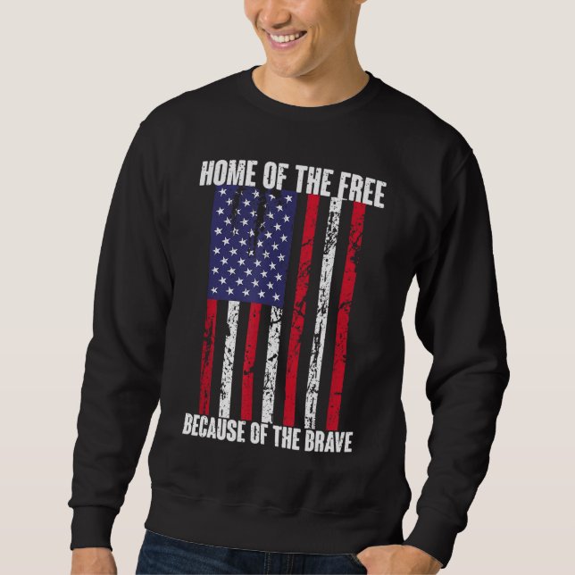 Amerikanische Flagge Veteran für Männer Frauen Kin Sweatshirt (Vorderseite)