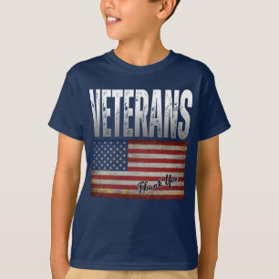 AMERIKANISCHE FLAGGE VETERANEN DANKE DIR 4. JULI T T-Shirt