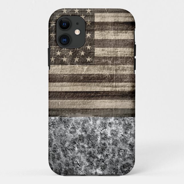 Amerikanische Flagge Vintag 03 Case-Mate iPhone Hülle (Rückseite)