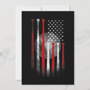 Amerikanische Flagge Vintag Baseball Einladung