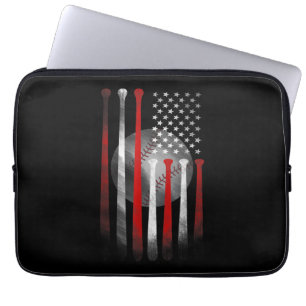 Amerikanische Flagge Vintag Baseball Laptopschutzhülle