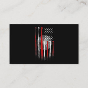 Amerikanische Flagge Vintag Baseball Visitenkarte