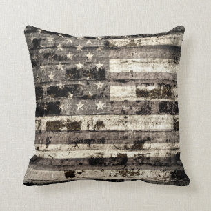 Amerikanische Flagge Vintag Kissen