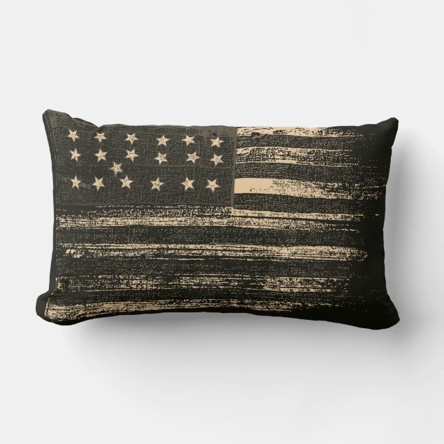 Amerikanische Flagge Vintag Lendenkissen (Vorderseite)