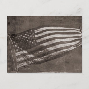 Amerikanische Flagge Vintag Postkarte