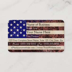 Amerikanische Flagge Vintage Grunge Visitenkarte