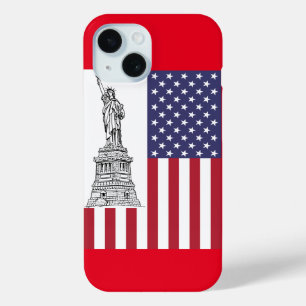 Amerikanische Flagge Vintage Statue of Liberty Case-Mate iPhone Hülle
