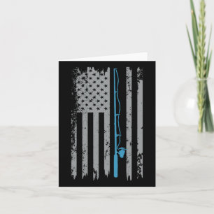 Amerikanische Flagge Vintager Fischer Karte