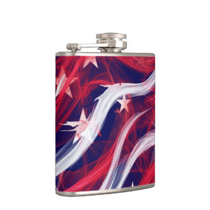 Amerikanische Flagge Vinyl Wrapped Flask Flachmann