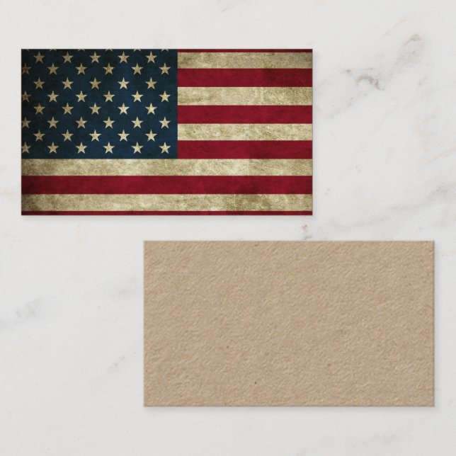 Amerikanische Flagge Visitenkarte (Vorne/Hinten)