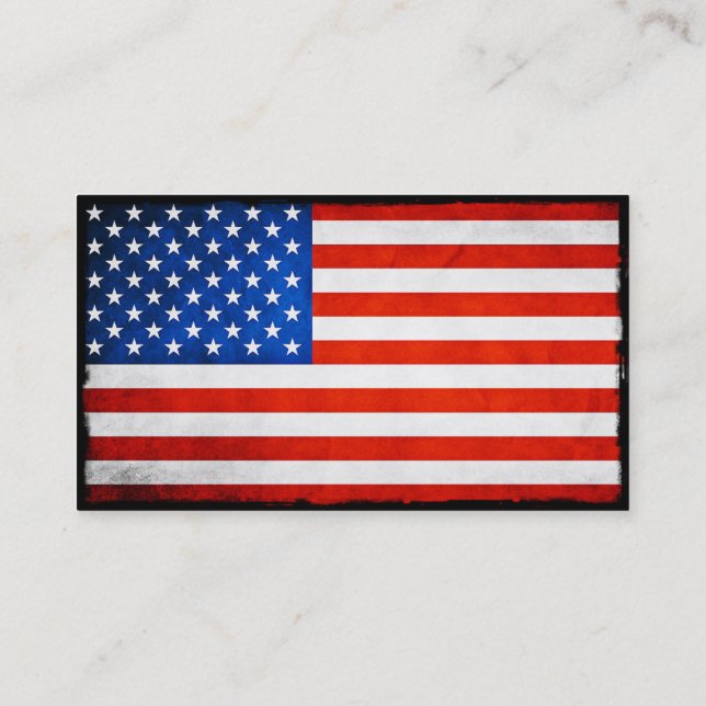 Amerikanische Flagge Visitenkarte (Rückseite)