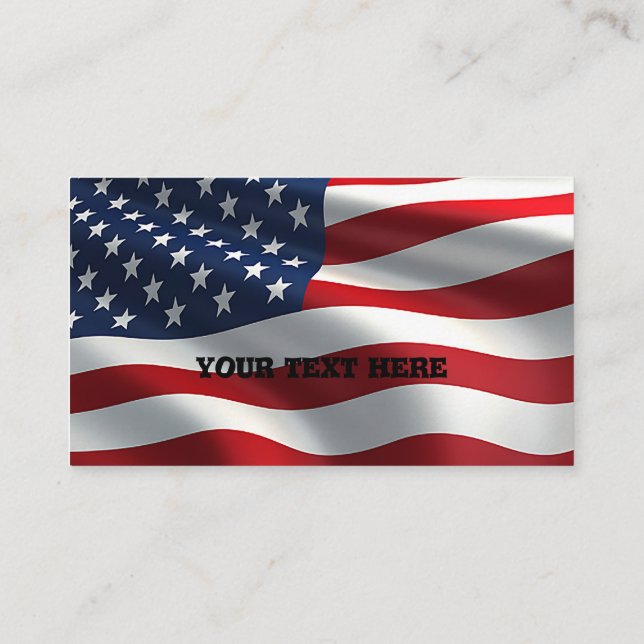 Amerikanische Flagge Visitenkarte (Rückseite)