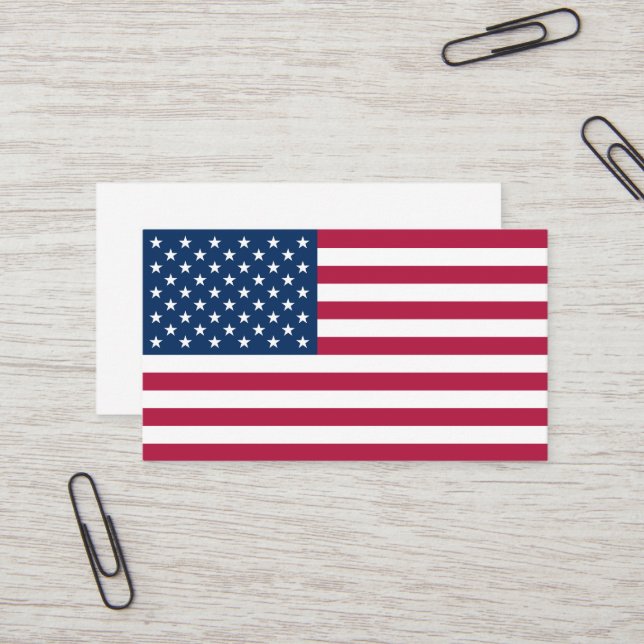 Amerikanische Flagge Visitenkarte (Vorderseite/Rückseite Beispiel)