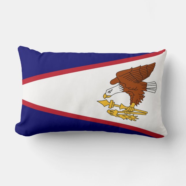 Amerikanische Flagge von Samoa Lendenkissen (Vorderseite)