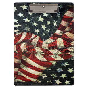 Amerikanische Flagge von Shirley Taylor Klemmbrett