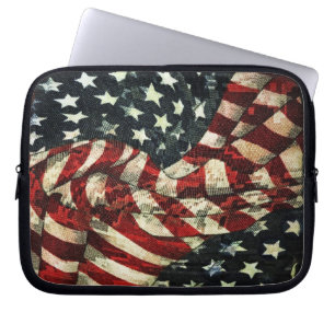 Amerikanische Flagge von Shirley Taylor Laptopschutzhülle