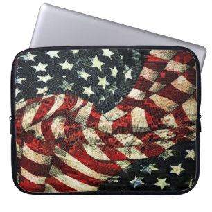 Amerikanische Flagge von Shirley Taylor Laptopschutzhülle