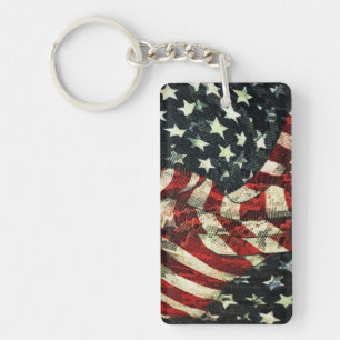 Amerikanische Flagge von Shirley Taylor Schlüsselanhänger