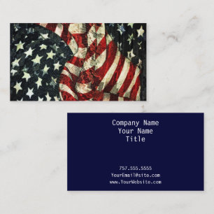 Amerikanische Flagge von Shirley Taylor Visitenkarte