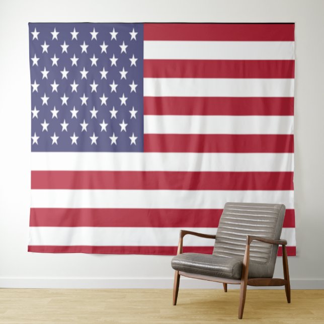 AMERIKANISCHE FLAGGE WANDTEPPICH (Beispiel (Horizontal))