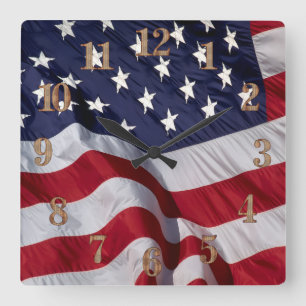 Amerikanische Flagge Wanduhr