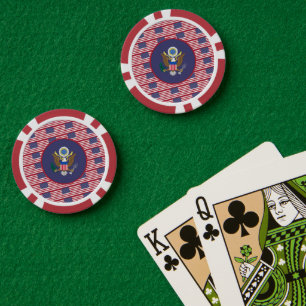 Amerikanische Flagge & Wappen, Vereinigte Staaten Pokerchips