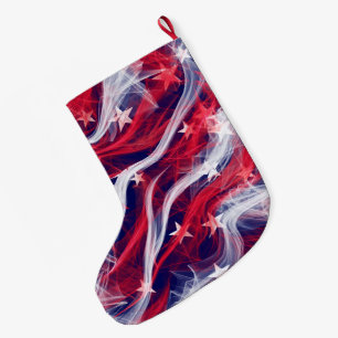 Amerikanische Flagge WeihnachtsStrumpfdoppeltes Großer Weihnachtsstrumpf