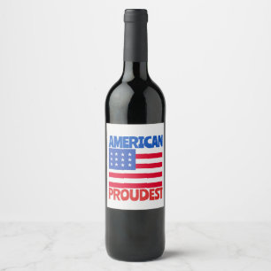 Amerikanische Flagge Weinetikett
