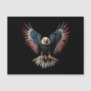 Amerikanische Flagge Weißkopfseeadler 4. Juli USA  Magnetkarte