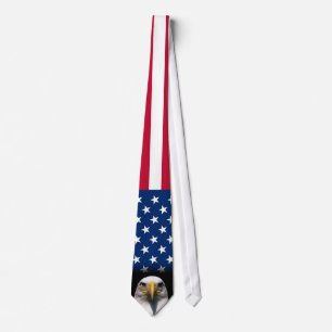Amerikanische Flagge Weißkopfseeadler Designer Kra Krawatte