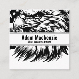 Amerikanische Flagge Weißkopfseeadler Visitenkarte