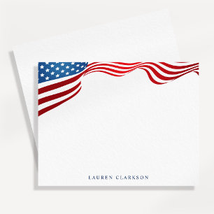 Amerikanische Flagge Welle Patriotische Grußkarte Einladung