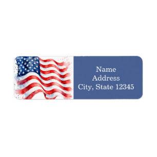 Amerikanische Flagge Wellige USA Patriotisch blau