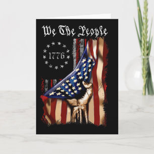 Amerikanische Flagge Wir das Volk Geschichte 1776  Karte