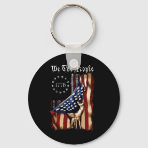 Amerikanische Flagge Wir das Volk Geschichte 1776 Schlüsselanhänger