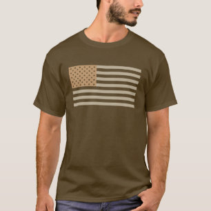 Amerikanische Flagge - Wüsten-Brown-Töne T-Shirt