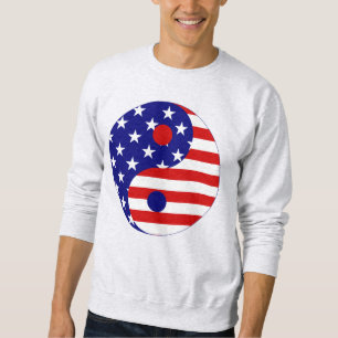 amerikanische Flagge Yin Yang USA Sweatshirt